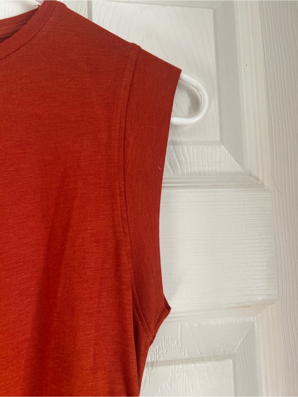 Zara Rust Sleeveless Ruched Tank - Picture 4 of 5